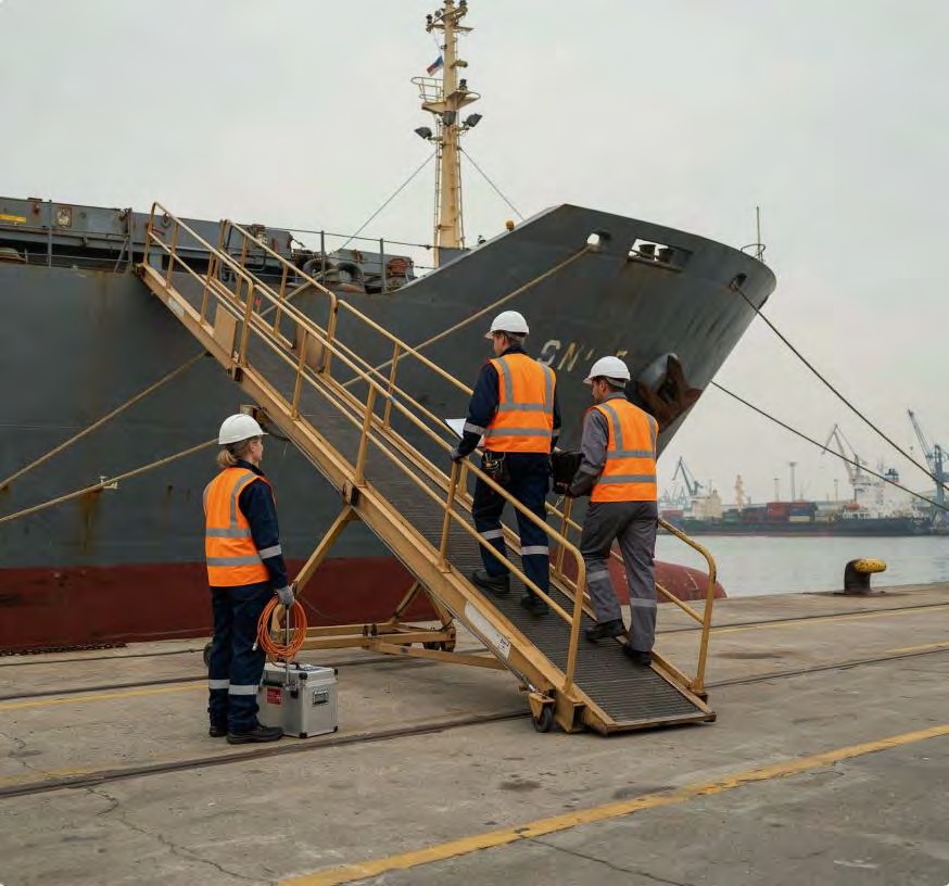 Riding squad boarding a vessel